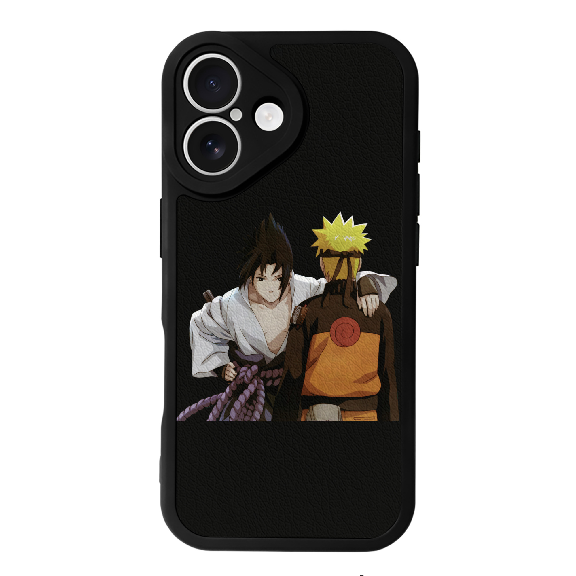 （画像用） NARUTO -ナルト- うちは サスケ Uchiha Sasuke 【iPhone 16シリーズ対応】シリコンスマホケース（レザー調） 材質：シリコン
